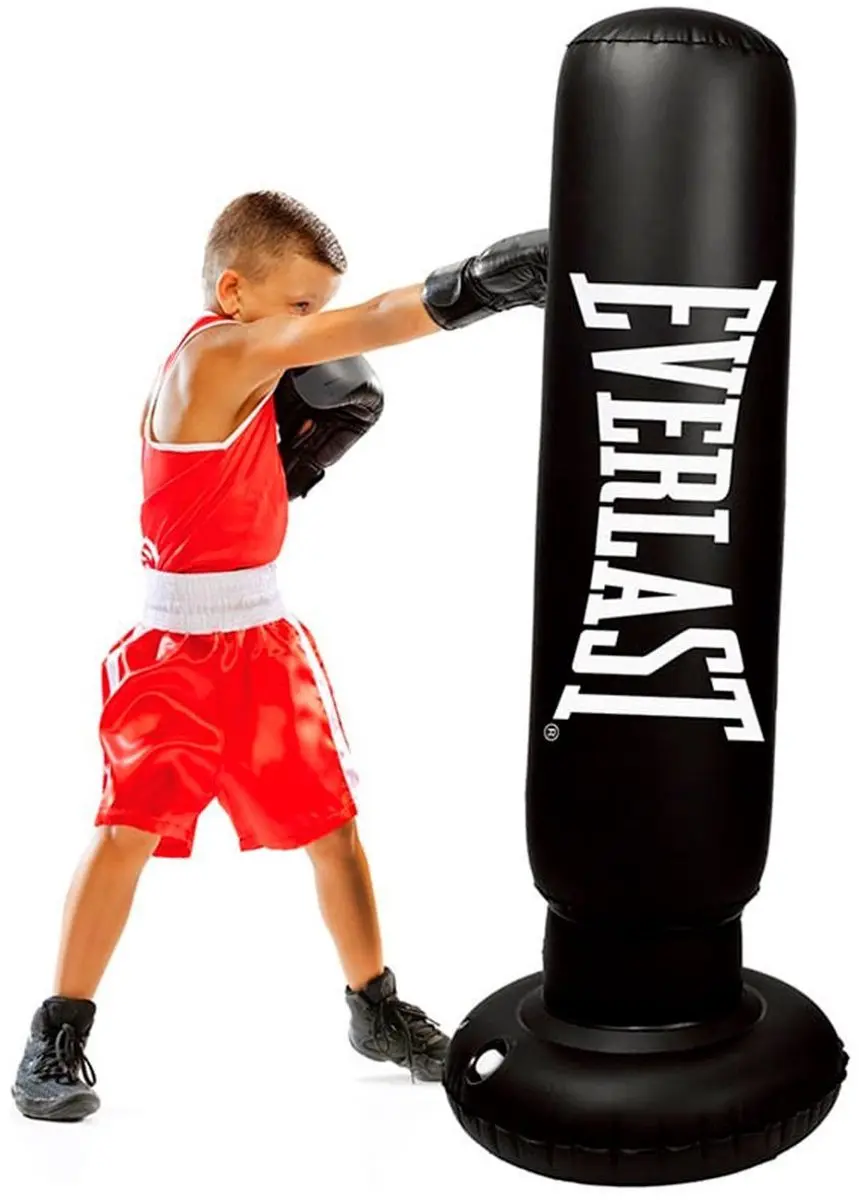 Everlast Opblaasbare Bokszak - Voetpomp zwart/wit