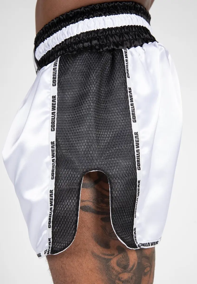 Gorilla Wear Piru Muay Thai Shorts XS - Wit/Zwart
