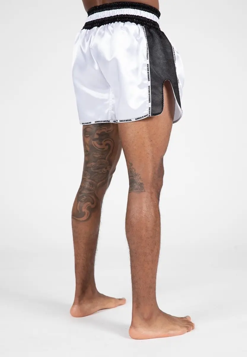 Gorilla Wear Piru Muay Thai Shorts XS - Wit/Zwart