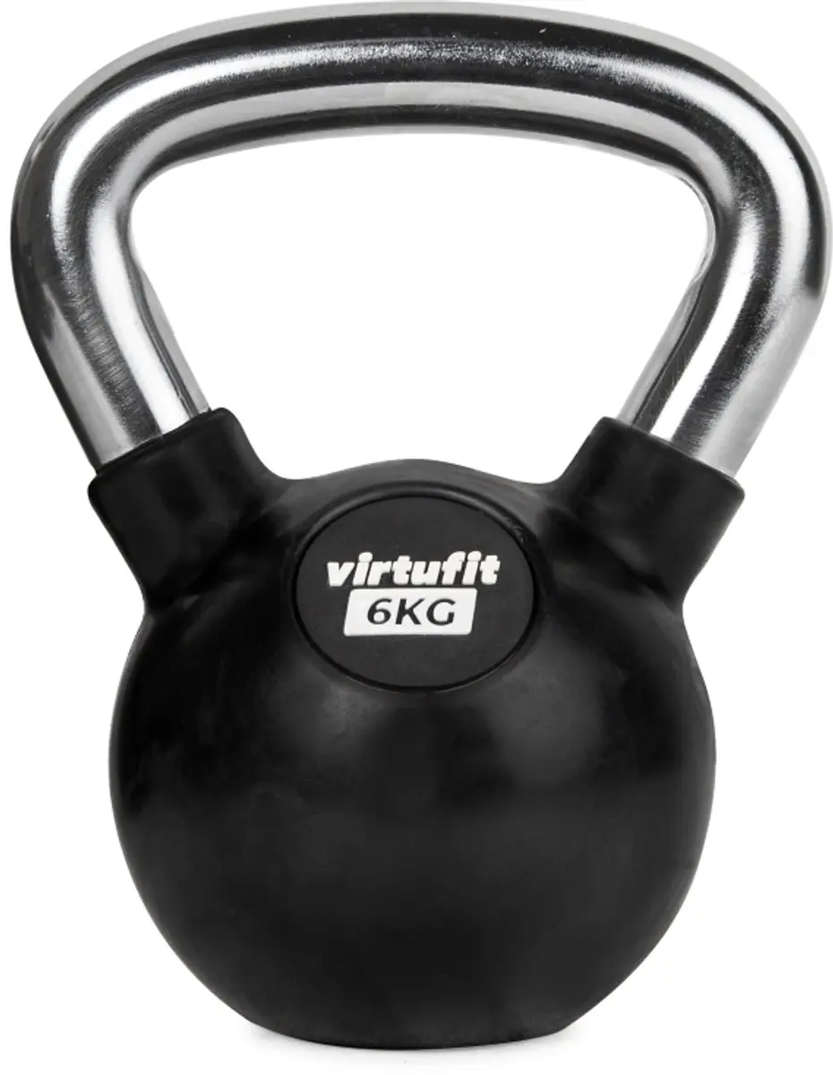 VirtuFit Kettlebell 6 kg - Zwart/Zilver