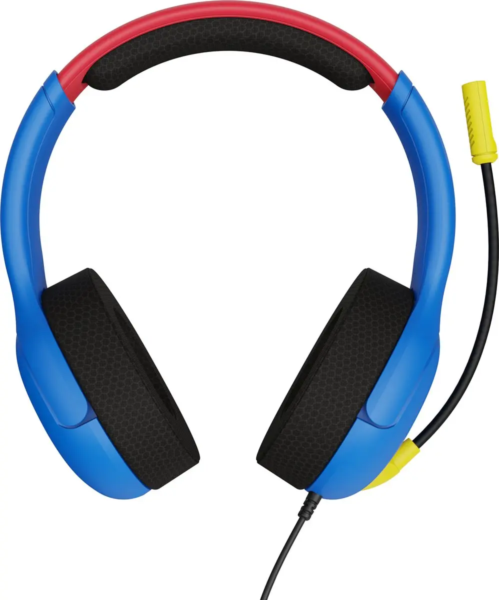PDP Gaming LVL40 Airlite Headset Nintendo Switch Mario - Blauw/Rood/Geel