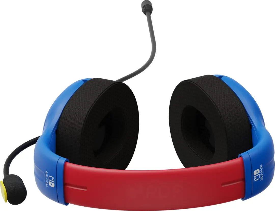 PDP Gaming LVL40 Airlite Headset Nintendo Switch Mario - Blauw/Rood/Geel