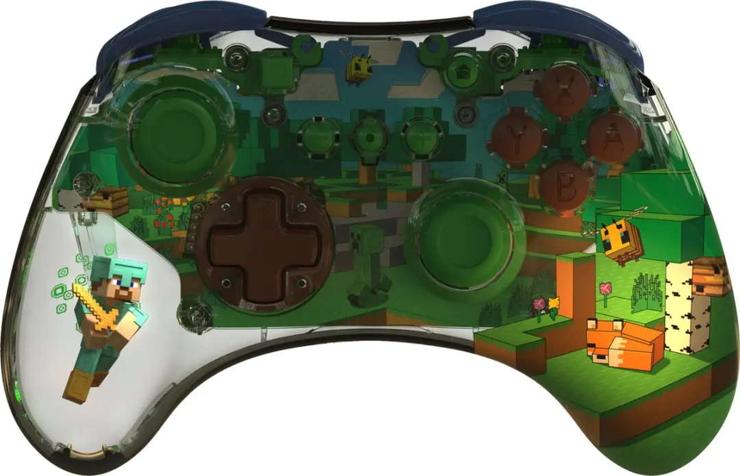 PDP REALMz Draadloze Controller Minecraft Forest - 19 Knoppen - 500-234-STV