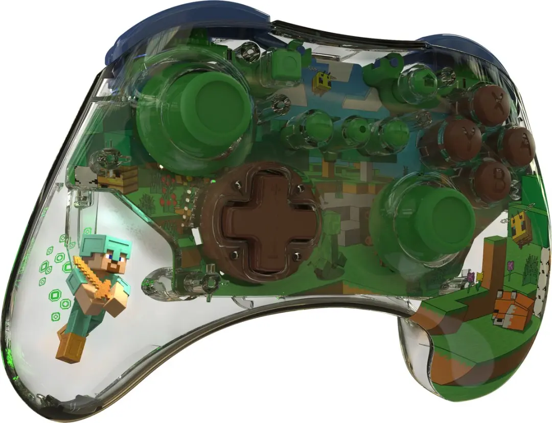 PDP REALMz Draadloze Controller Minecraft Forest - 19 Knoppen - 500-234-STV