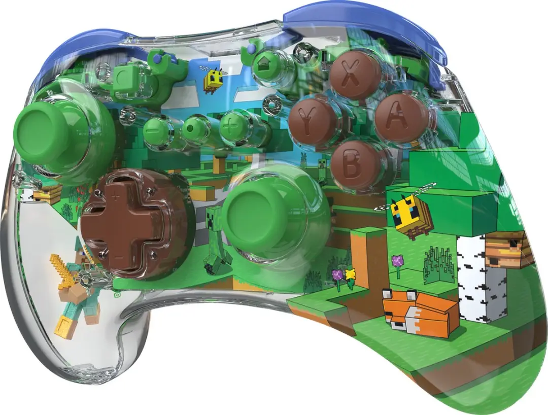 PDP REALMz Draadloze Controller Minecraft Forest - 19 Knoppen - 500-234-STV