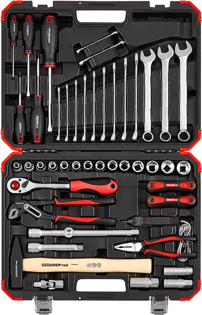 Gedore Red R69003061 Gereedschapskoffer 61-delig - Zilver