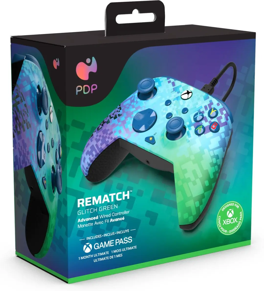 PDP Rematch Gaming Controller 049-023-GG - Xbox Series X|S/One - Glitch Green