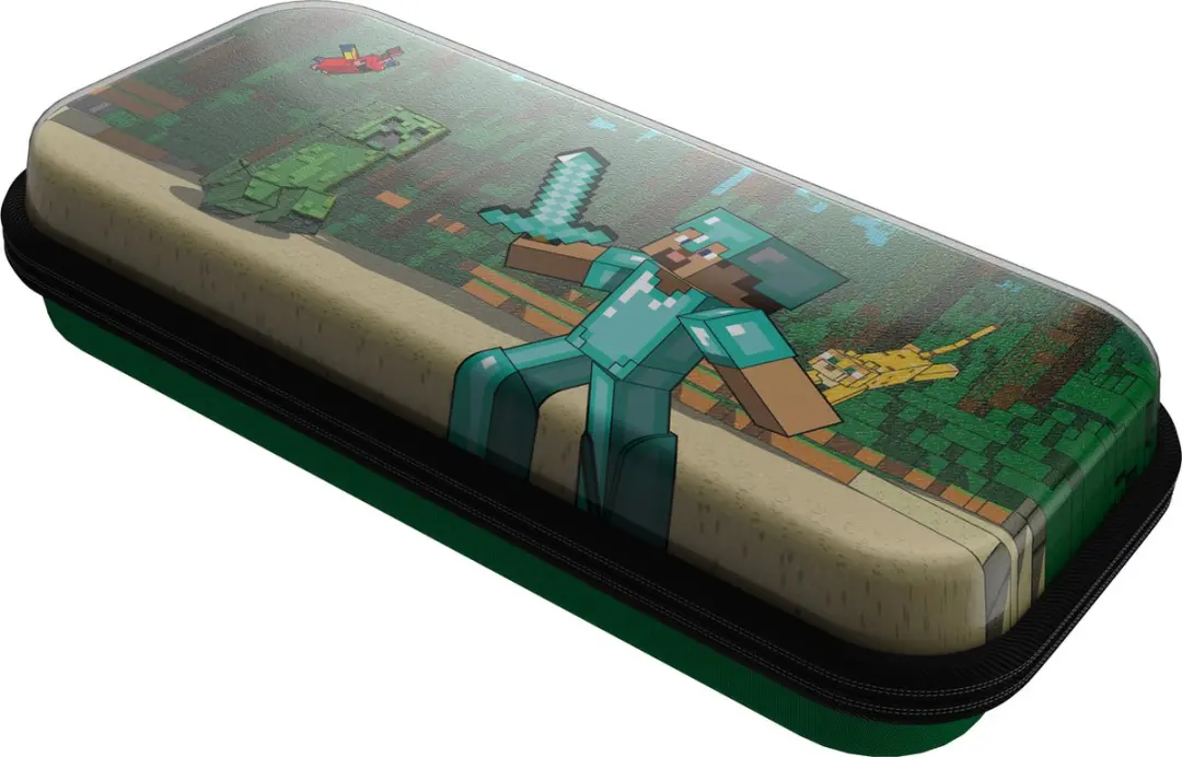 PDP REALMz Travel Case Minecraft Forest Battle Glow in the Dark - Nintendo Switch - 500-245-FSBT