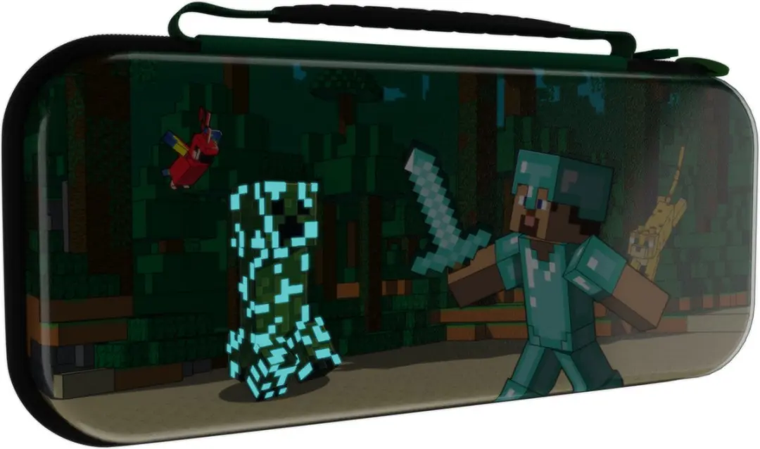 PDP REALMz Travel Case Minecraft Forest Battle Glow in the Dark - Nintendo Switch - 500-245-FSBT - afbeelding 6 van 6