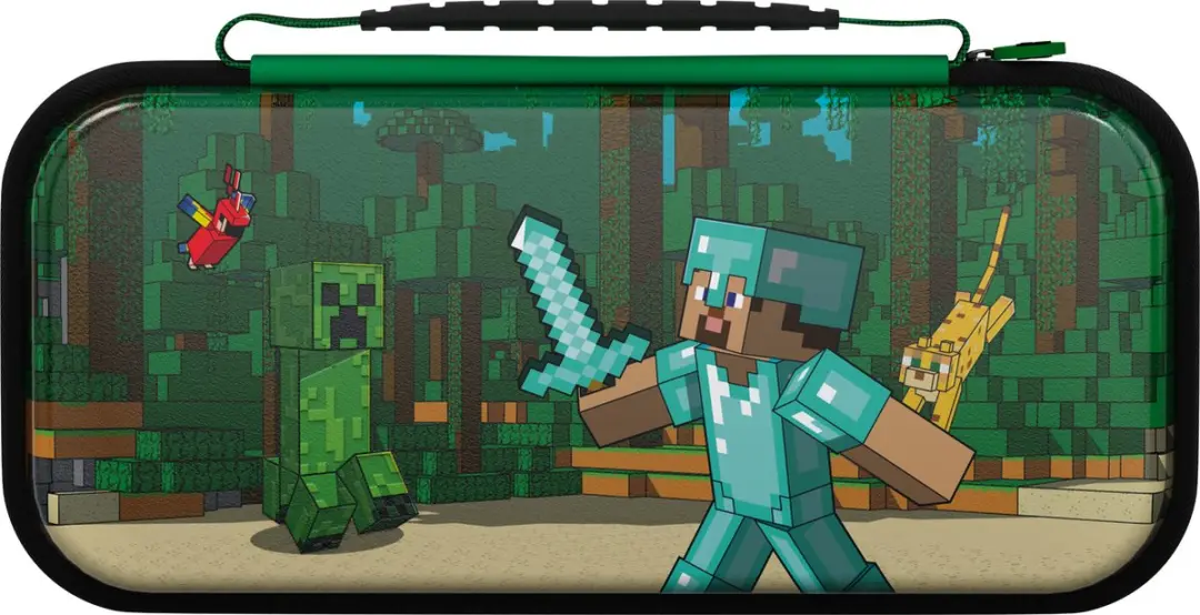 PDP REALMz Travel Case Minecraft Forest Battle Glow in the Dark
