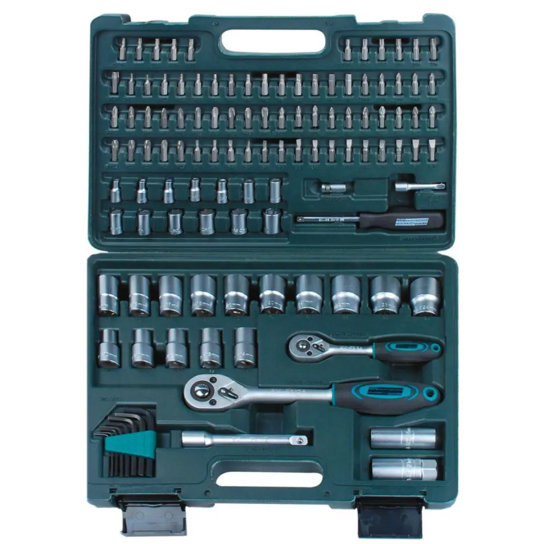 Brüder Mannesmann Inbussleutelset 115-delig 1/4"-1/2" - Groen