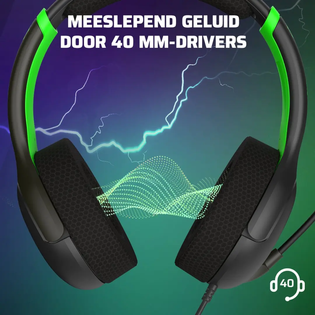PDP Airlite Gaming Headset Xbox Series X|S - Jolt Green - 40mm