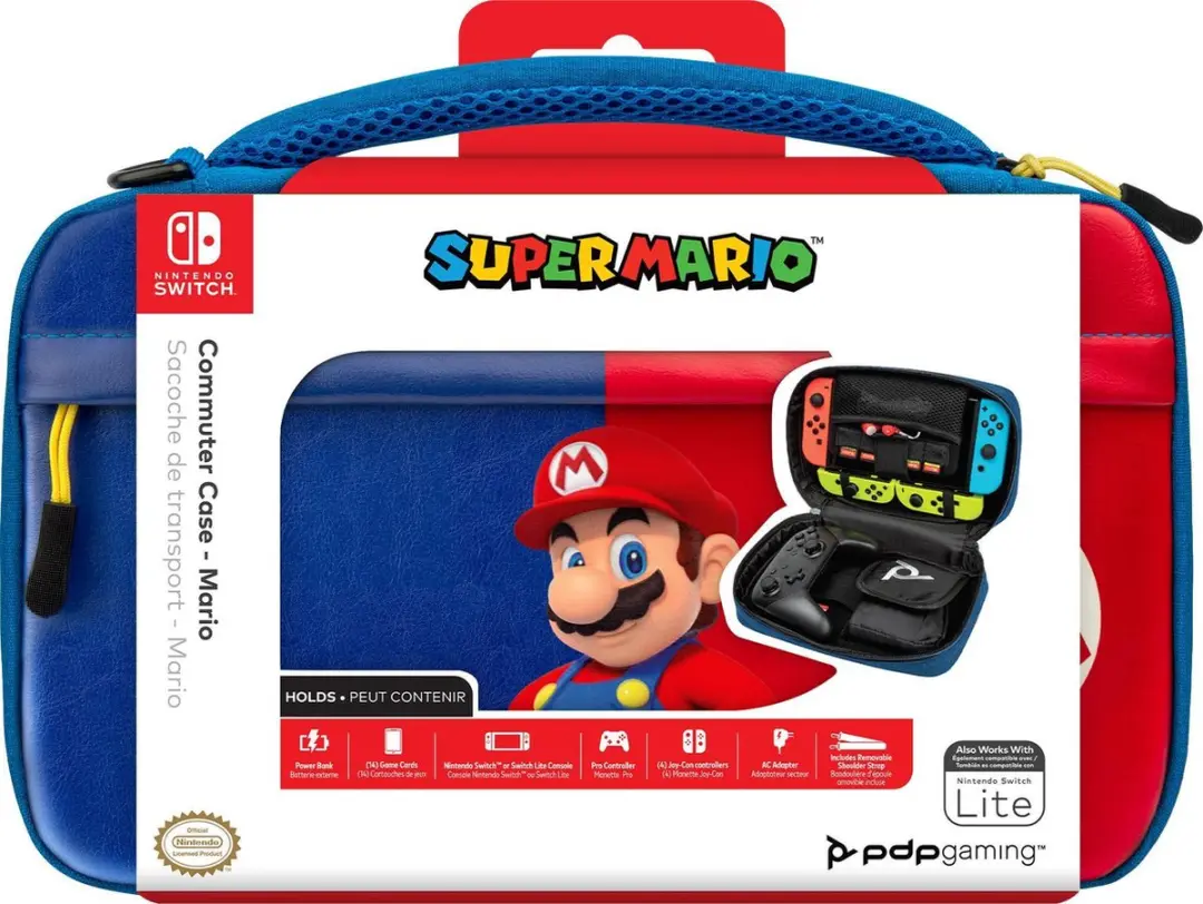 PDP Gaming Commuter Case Mario Edition - Nintendo Switch - Blauw/Rood