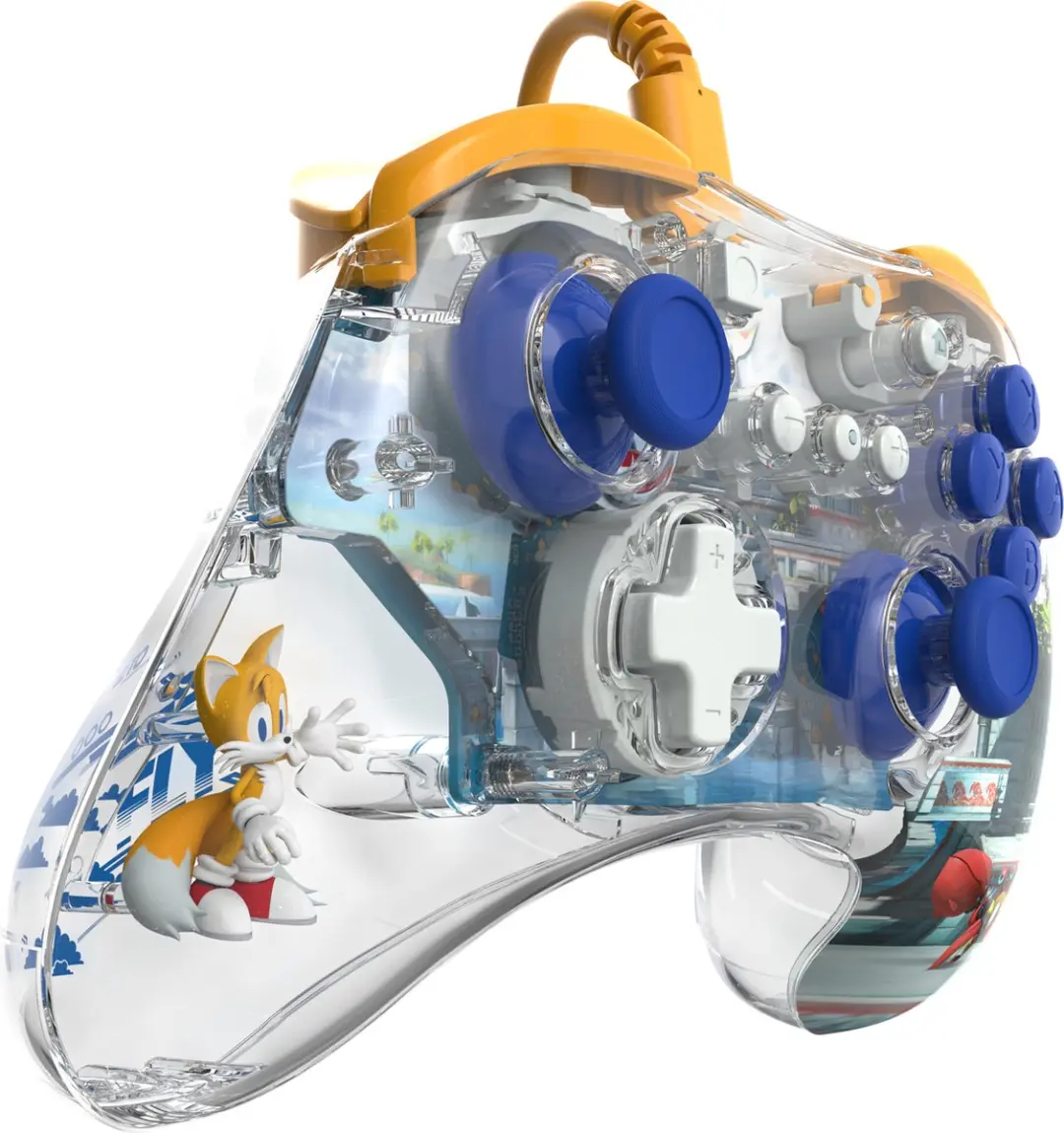PDP REALMz Controller Tails Seaside Hill Zone - Blauw/Wit/Geel - 19 Knoppen - afbeelding 6 van 6