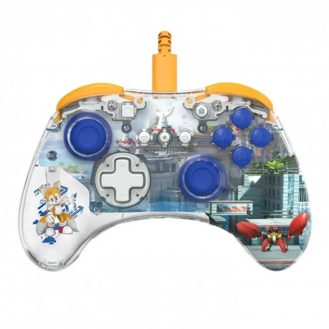 PDP REALMz Controller Tails Seaside Hill Zone - Blauw/Wit/Geel - 19 Knoppen