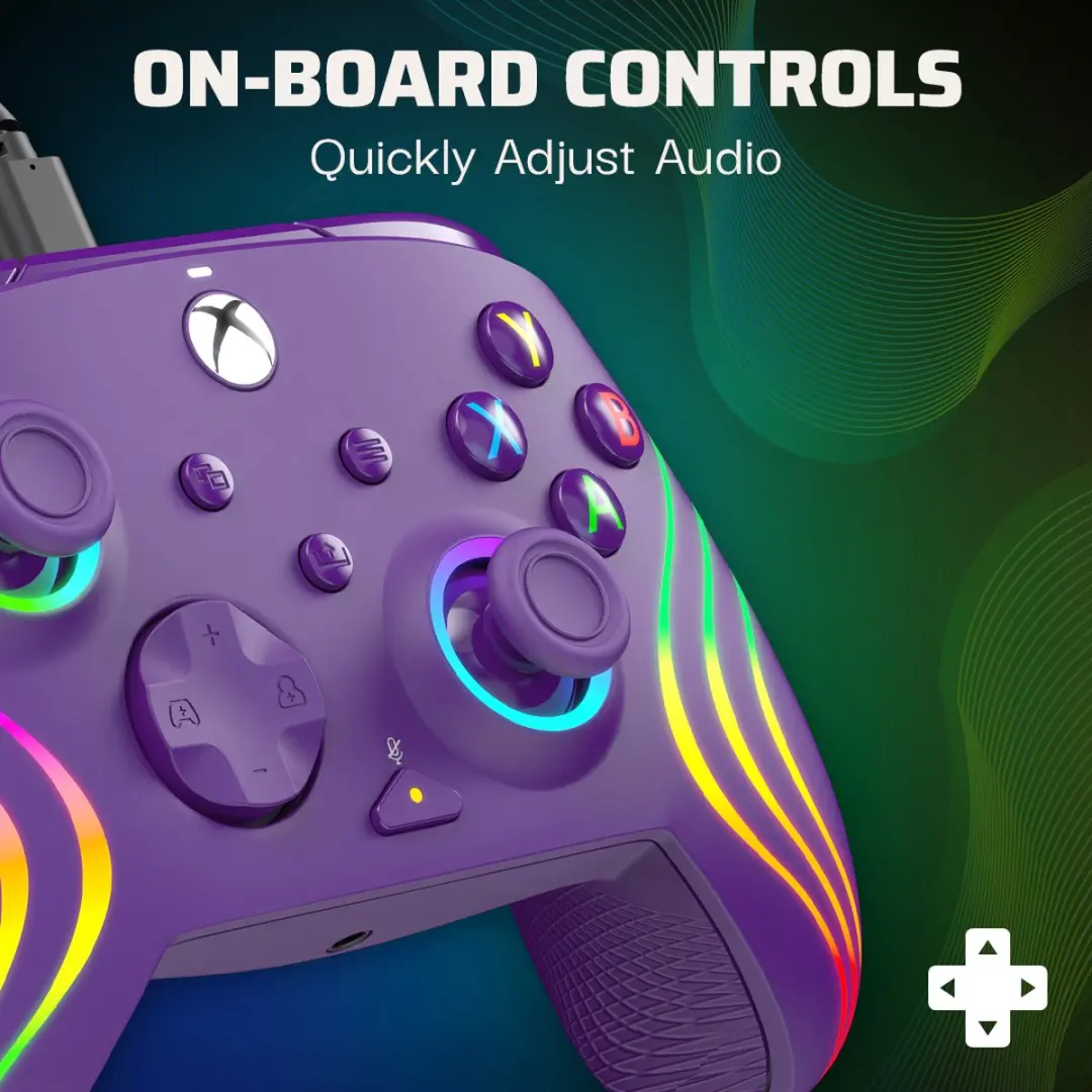 PDP Afterglow WAVE Controller Xbox Series X|S - Paars - 21 Knoppen