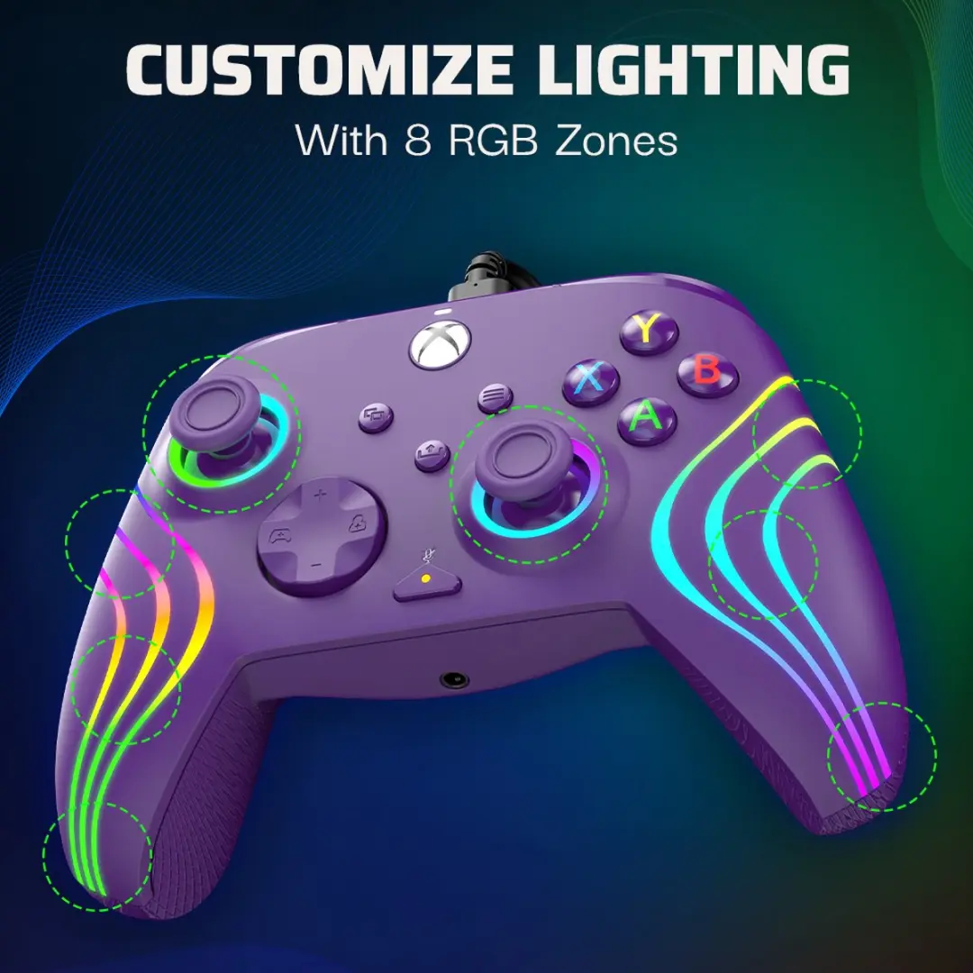 PDP Afterglow WAVE Controller Xbox Series X|S - Paars - 21 Knoppen