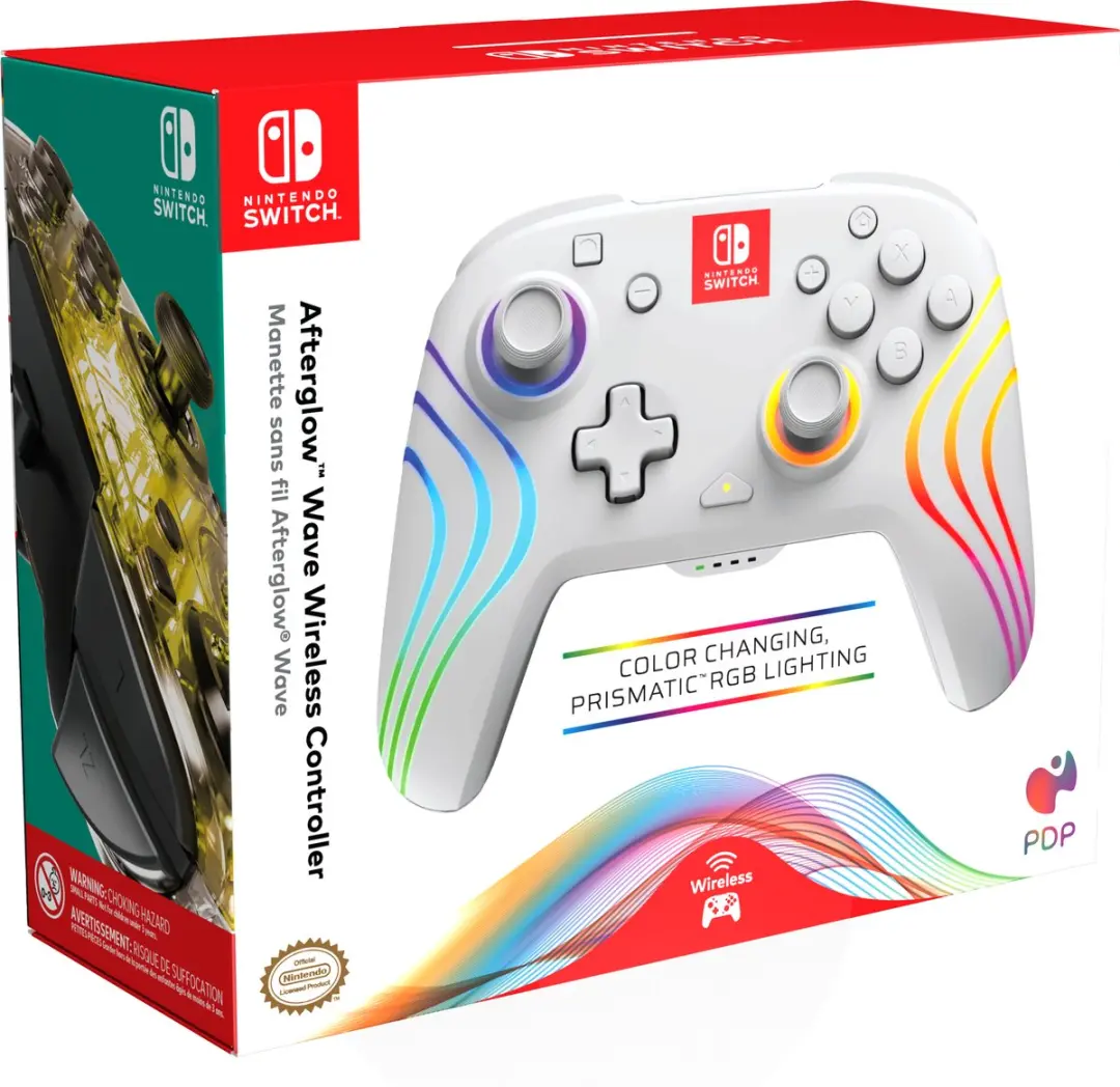 PDP Afterglow WAVE Draadloze Controller Wit - 2100mAh - 500-238-WH - afbeelding 6 van 6