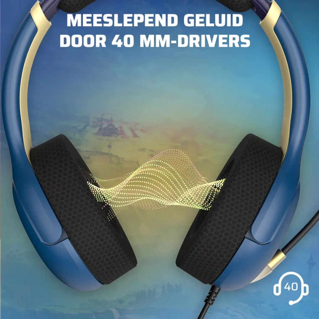 PDP Airlite 500-162-HLBL Gaming Headset - Zelda Hyrule Brave Blue