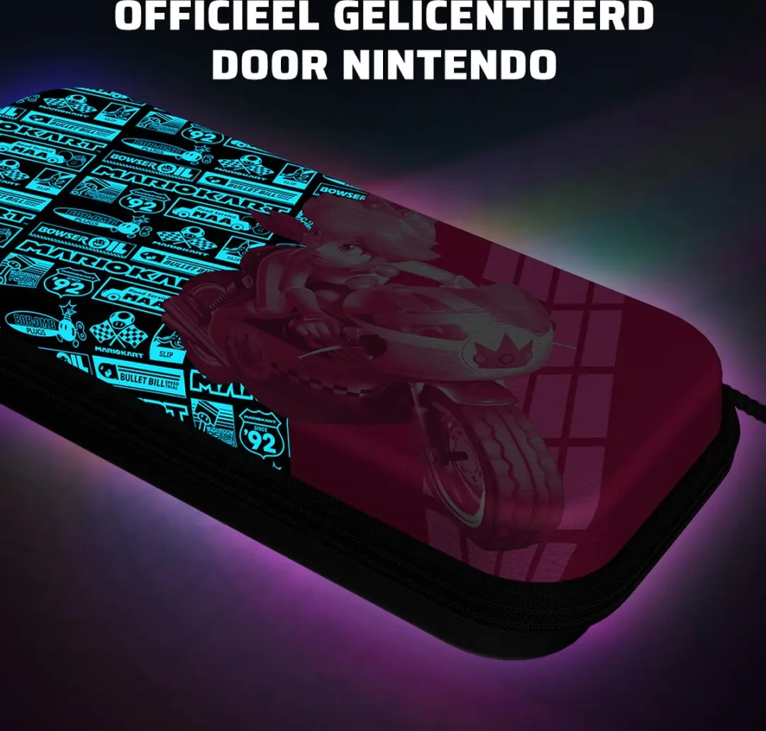 PDP Gaming Switch Travel Case Plus Grand Prix Peach Glow - Nintendo Switch/OLED/Lite