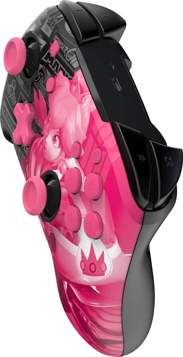 PDP Rematch Glow Draadloze Controller Grand Prix Peach - 21 Knoppen - Zwart/Roze - afbeelding 6 van 6