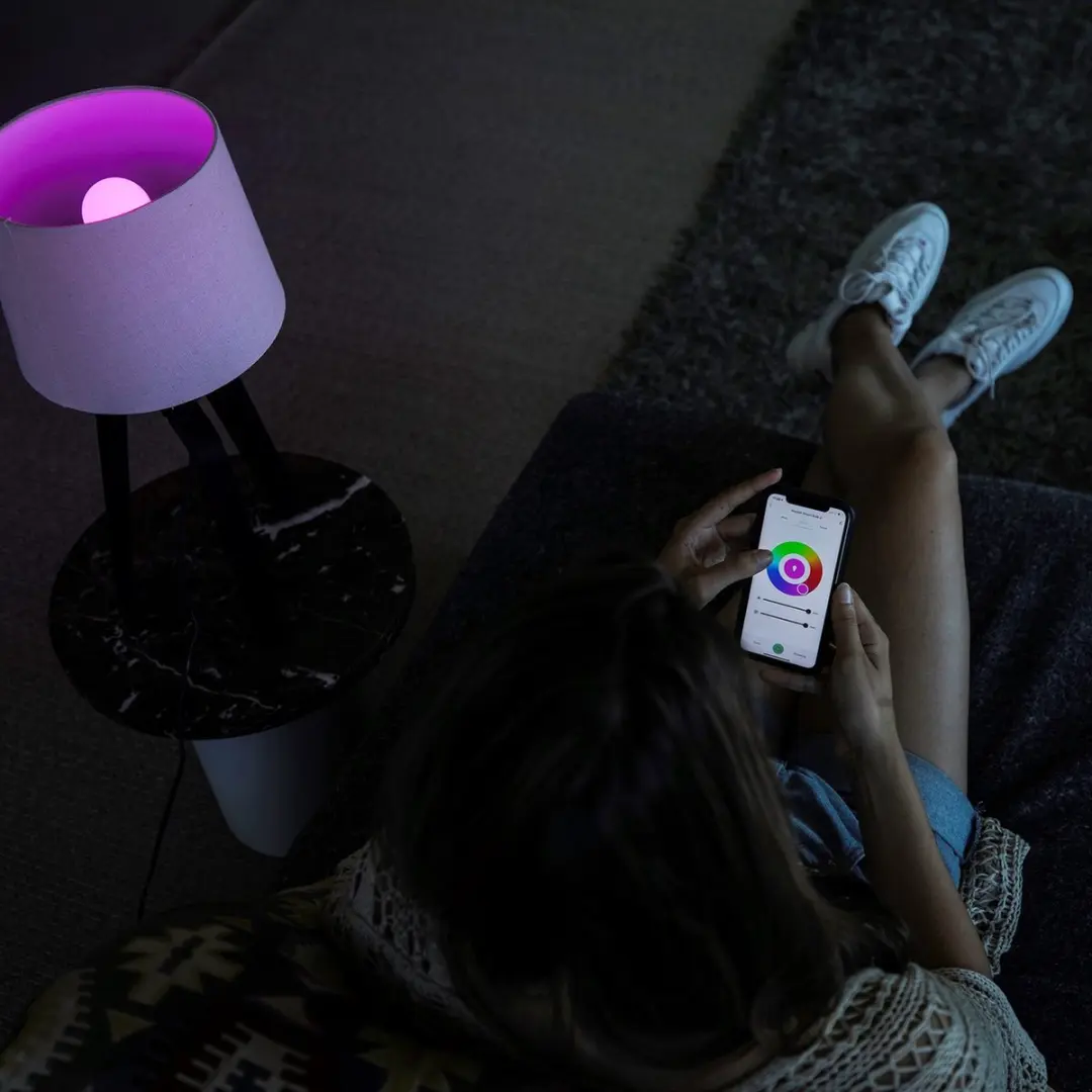Hombli Wifi LED Lamp E27 RGBW 9W - Promopack 2 Stuks - Mat