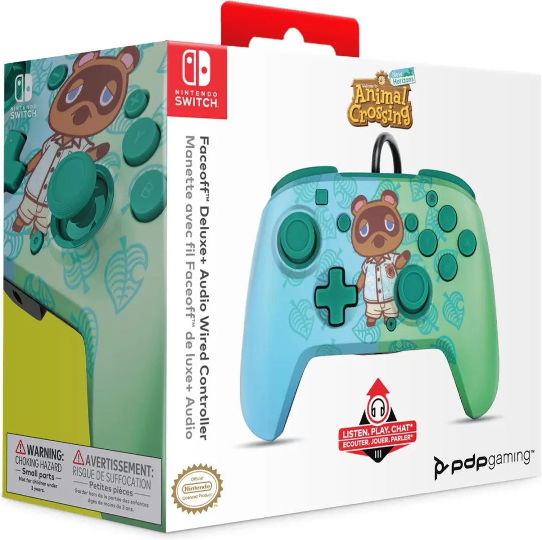 PDP Gaming Faceoff Deluxe+ Controller - Groen