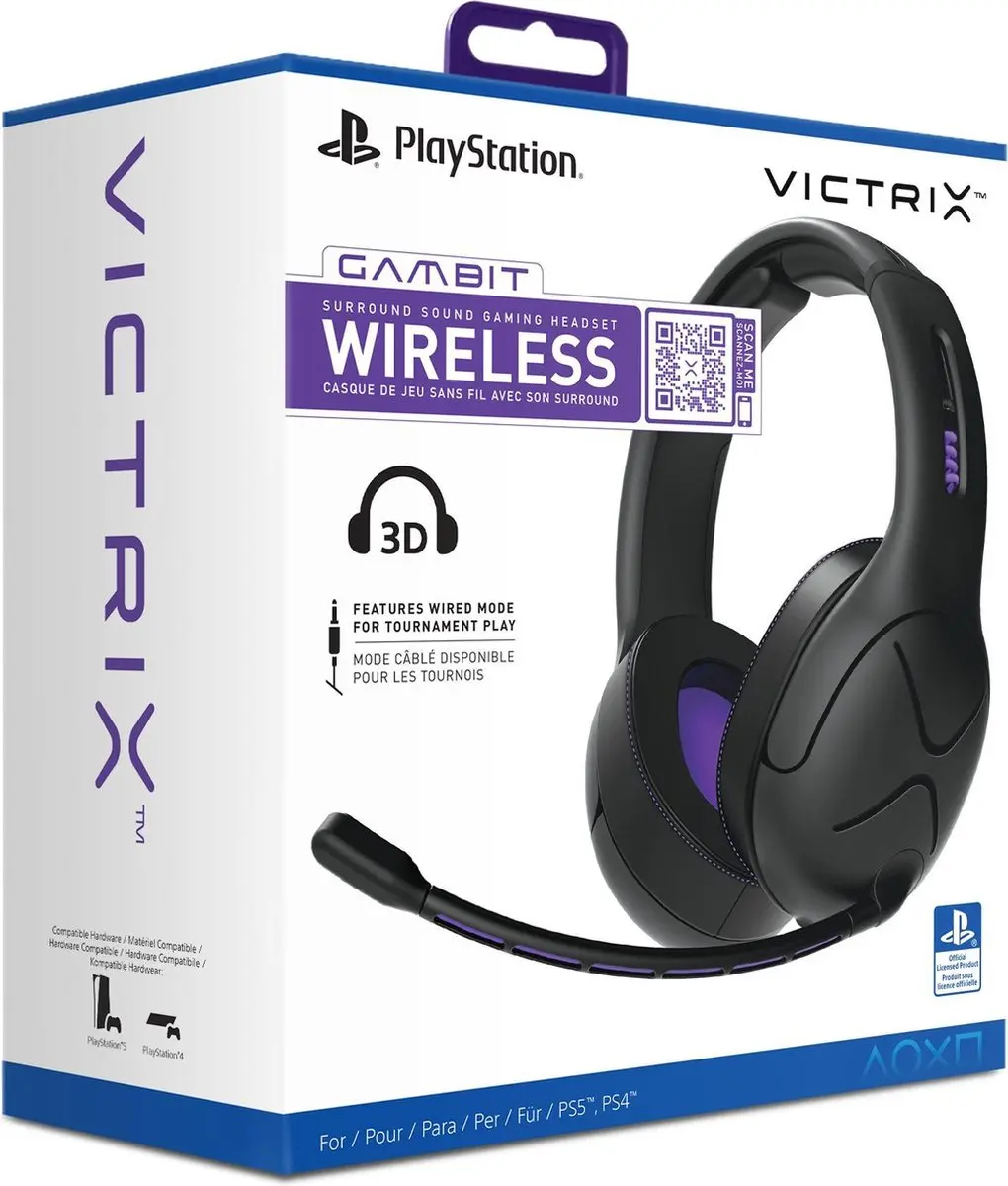 PDP Victrix Gambit Draadloze Headset - Zwart - 052-003-EU