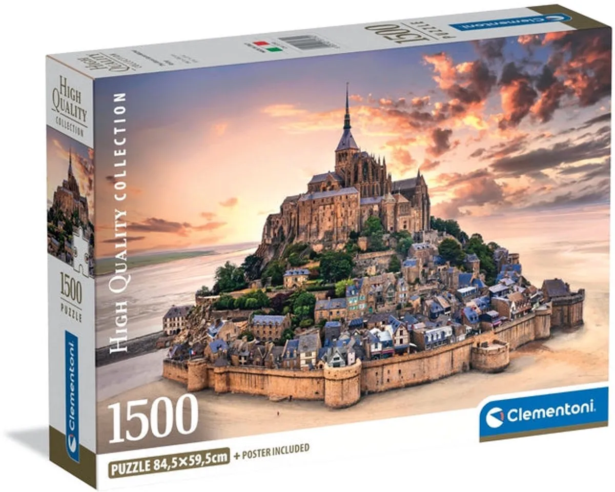 Clementoni Mont Saint-Michel Rising Puzzel 1500 Stuks - Multikleur