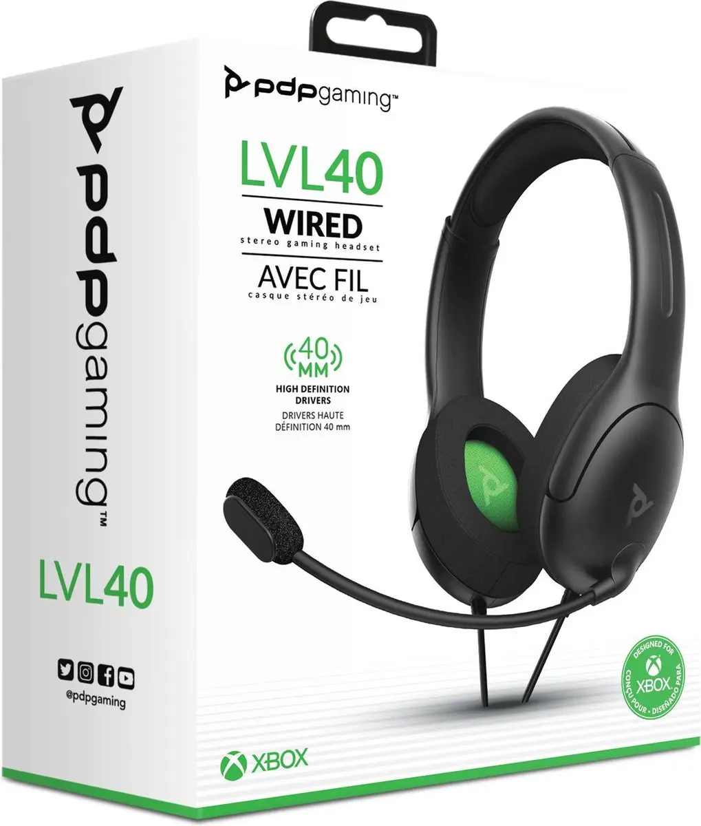 PDP Gaming LVL40 Headset - Zwart - afbeelding 6 van 6