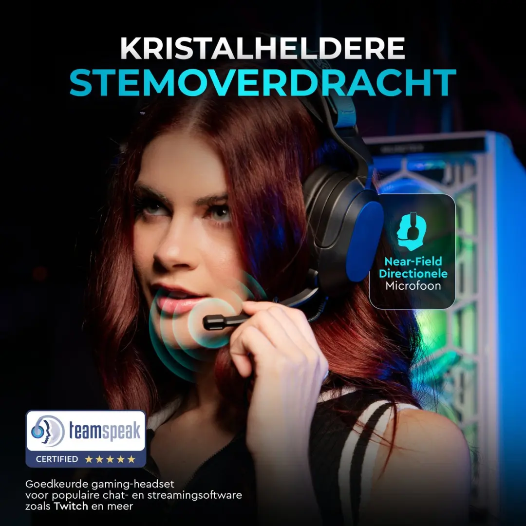 JLab Nightfall IEUGHNHTFALLRBLK4 Gaming Headset - Bedraad - Zwart