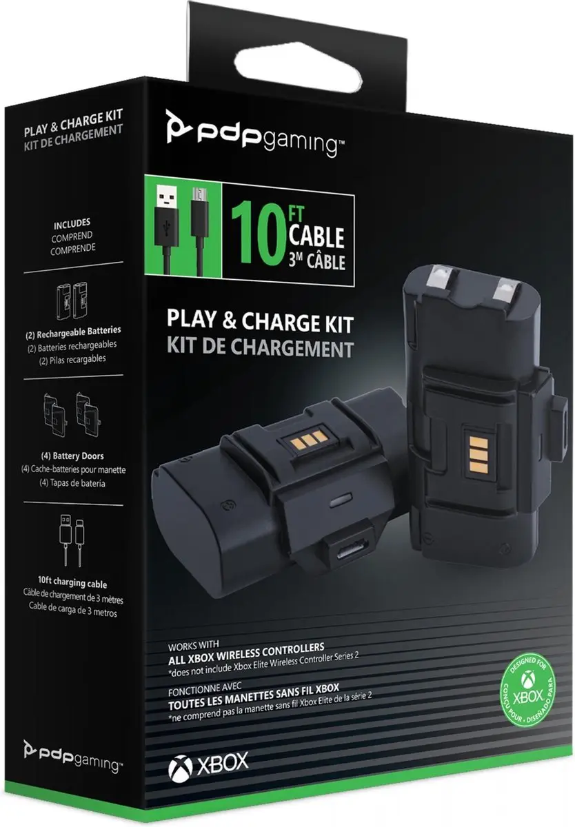 PDP Play & Charge Oplaadbare Batterij Kit 049-010-EU - Xbox Series X|S & One - afbeelding 6 van 6