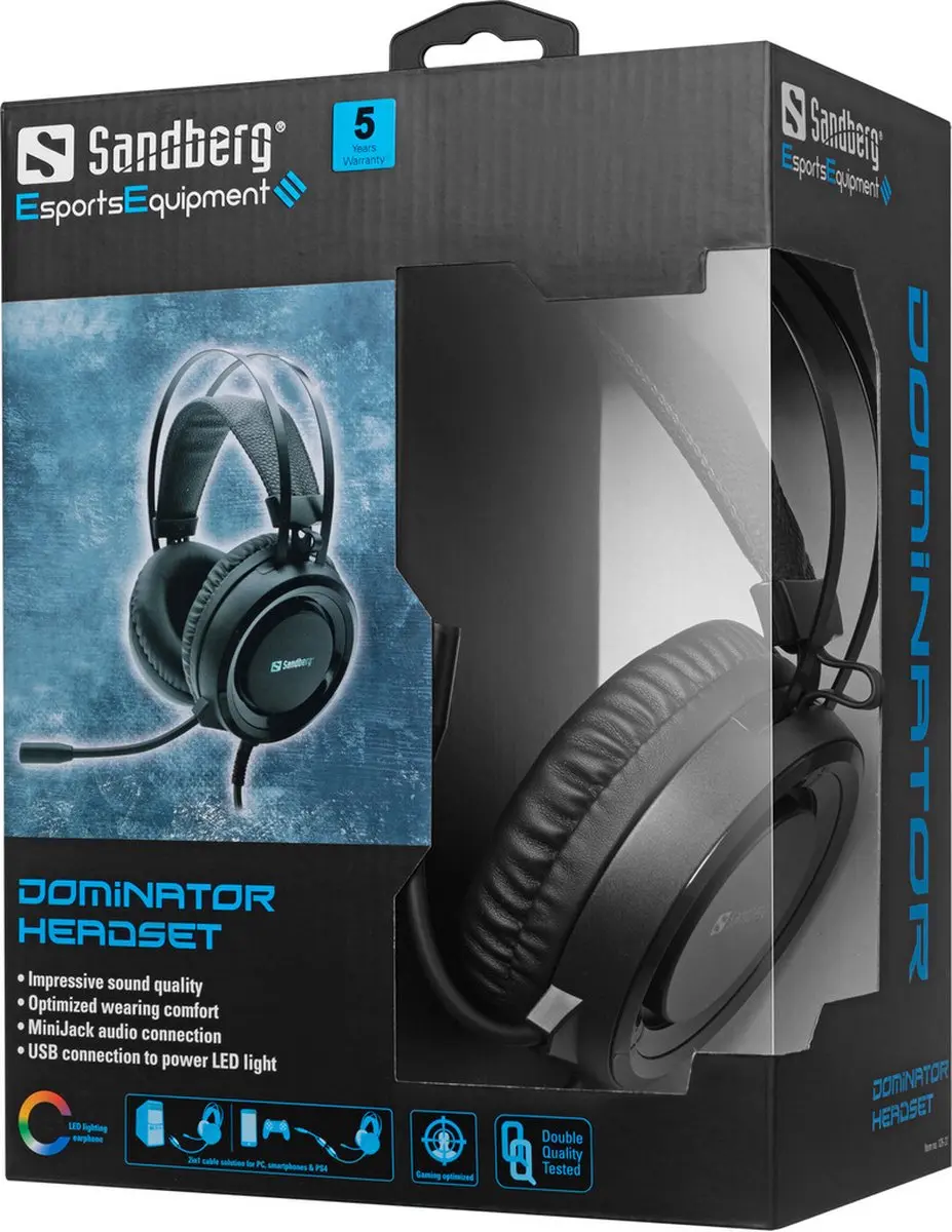 Sandberg Dominator 126-22 Gaming Headset - Bedraad - Zwart