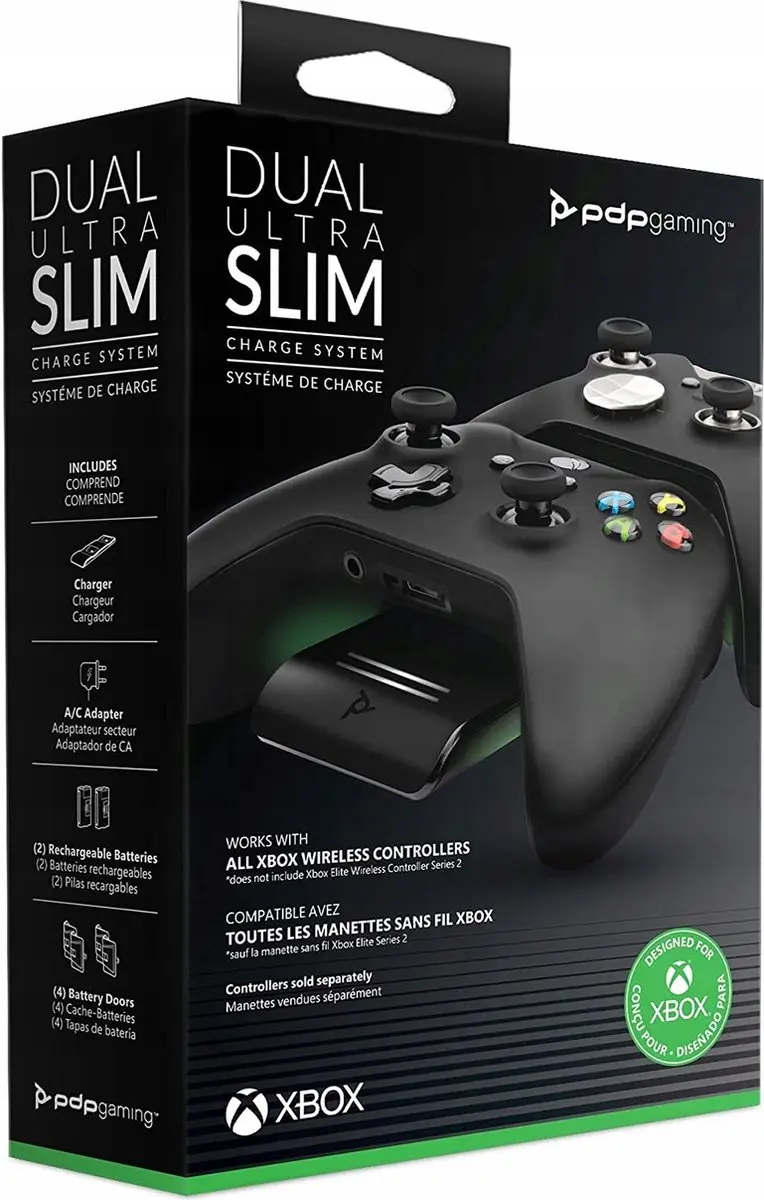 PDP Dual Ultra Slim Oplaadstation 049-009-EU - Xbox Series X/One - Zwart