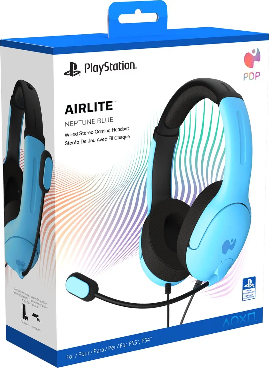 PDP Airlite Gaming Headset 052-011-BL - PS5/PS4 - Blauw - afbeelding 6 van 6