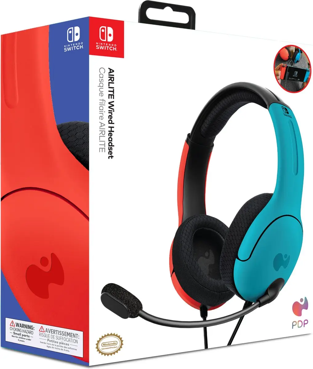 PDP Airlite Gaming Headset 500-162-EU-BLRD - Blauw/Rood - afbeelding 6 van 6