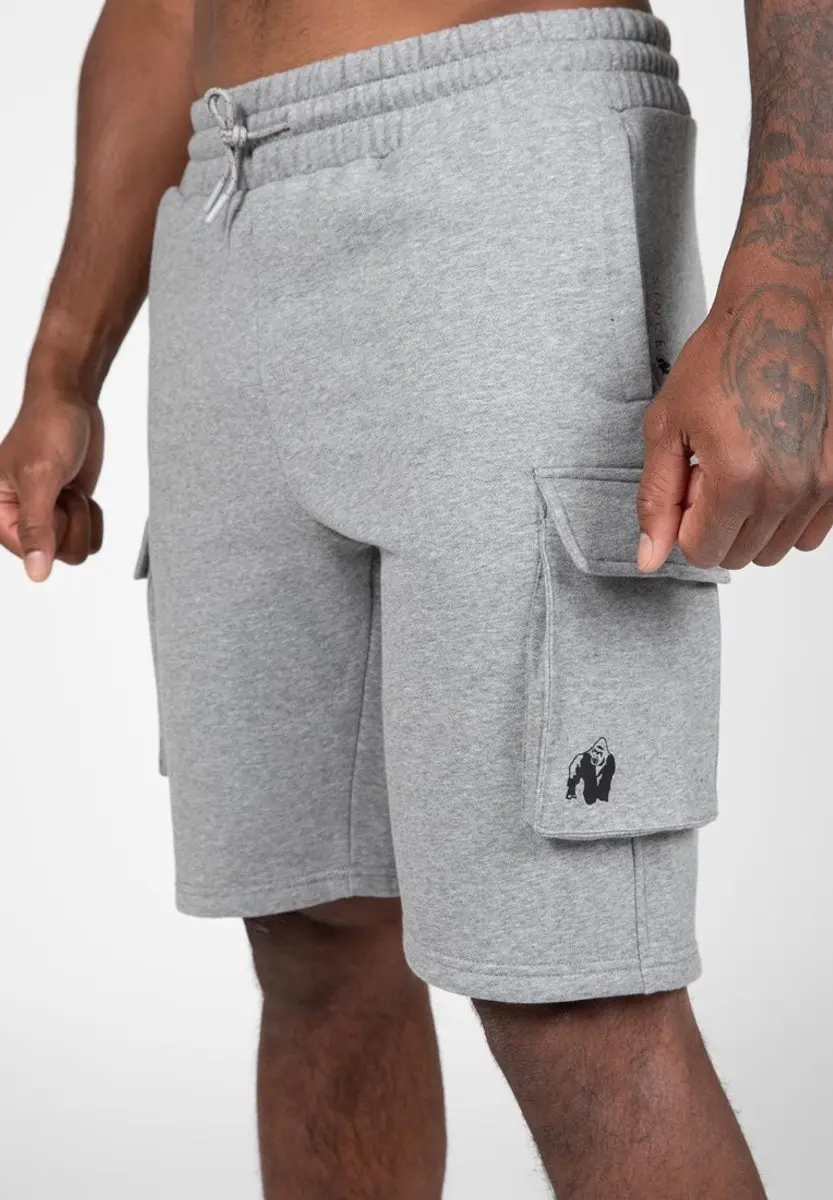 Gorilla Wear Hudson Cargo Sweat Shorts XL - Grijs Melange