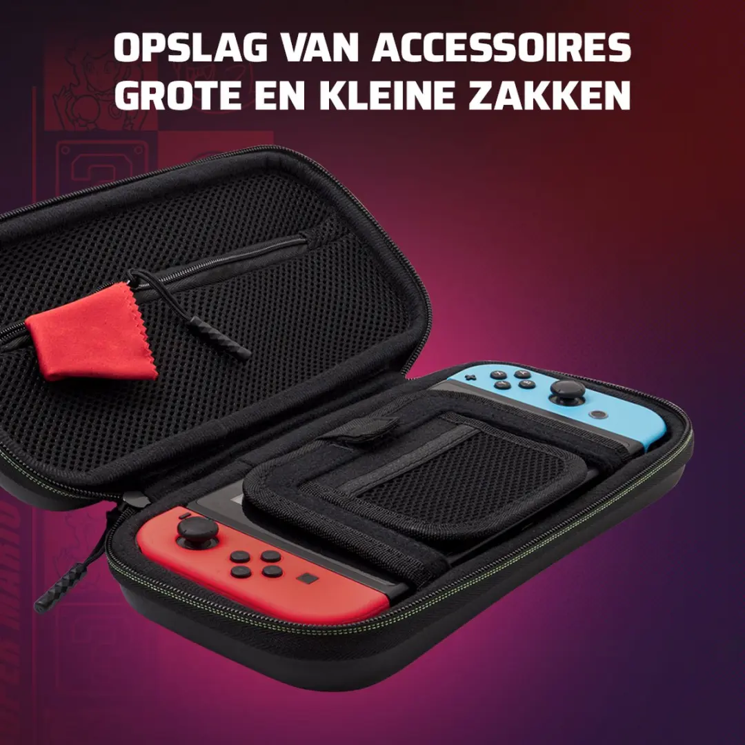 PDP Gaming Switch Travel Case Plus 500-224-SPIG - Rood/Zwart