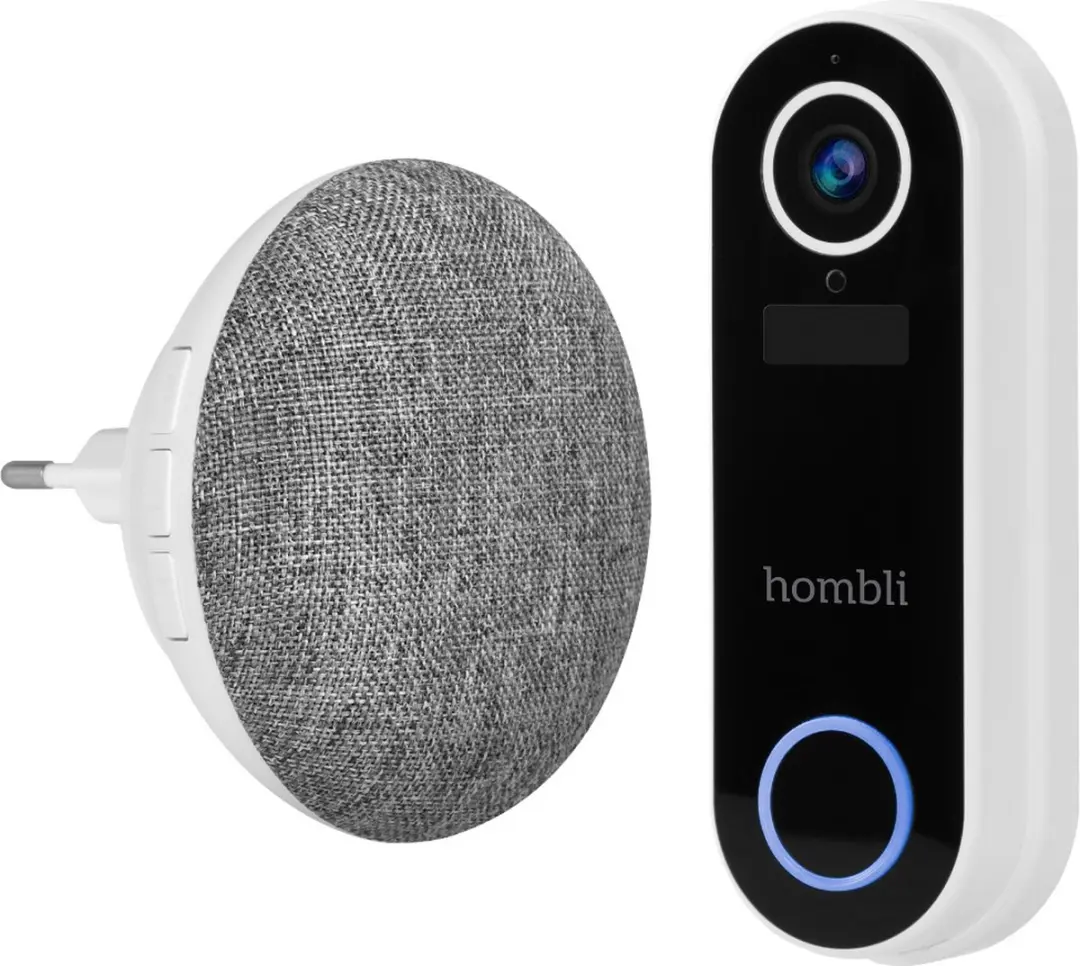 Hombli Doorbell Chime 2 Draadloze Deurbelgong - 21 Melodieën - Grijs