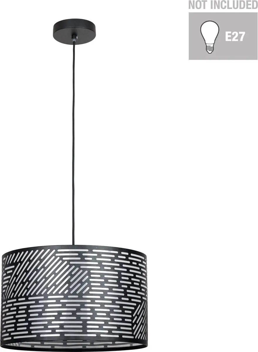 Inspire Hanglamp SLOTS - 1x E27 60W - Ø38cm - Zwart