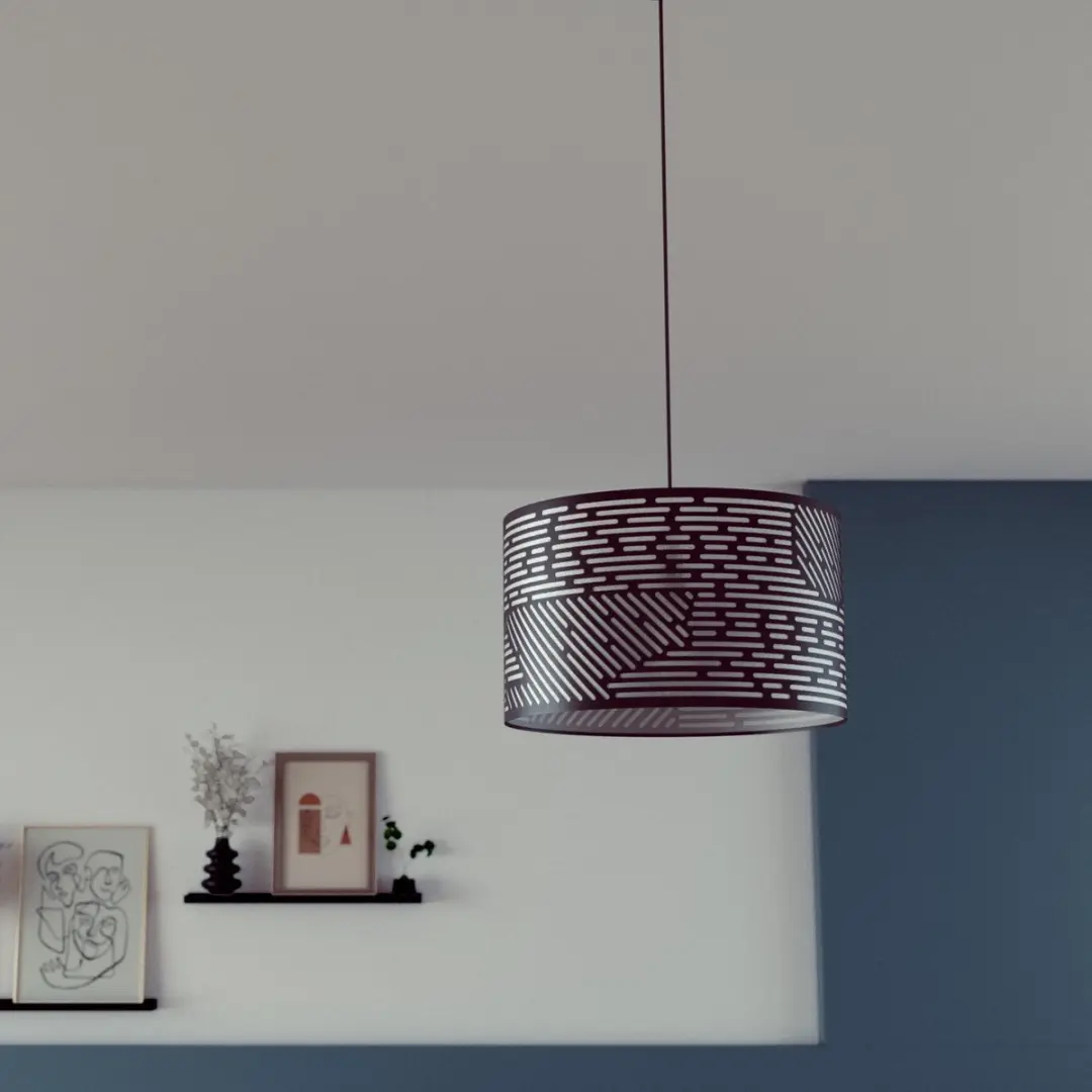 Inspire Hanglamp SLOTS - 1x E27 60W - Ø38cm - Zwart