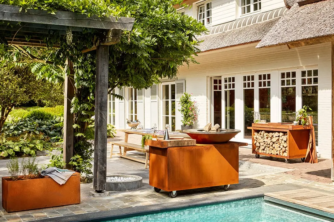 Ofyr 100 Island Corten PRO Keramiek Blad - 100cm - Donker Grijs - afbeelding 6 van 6