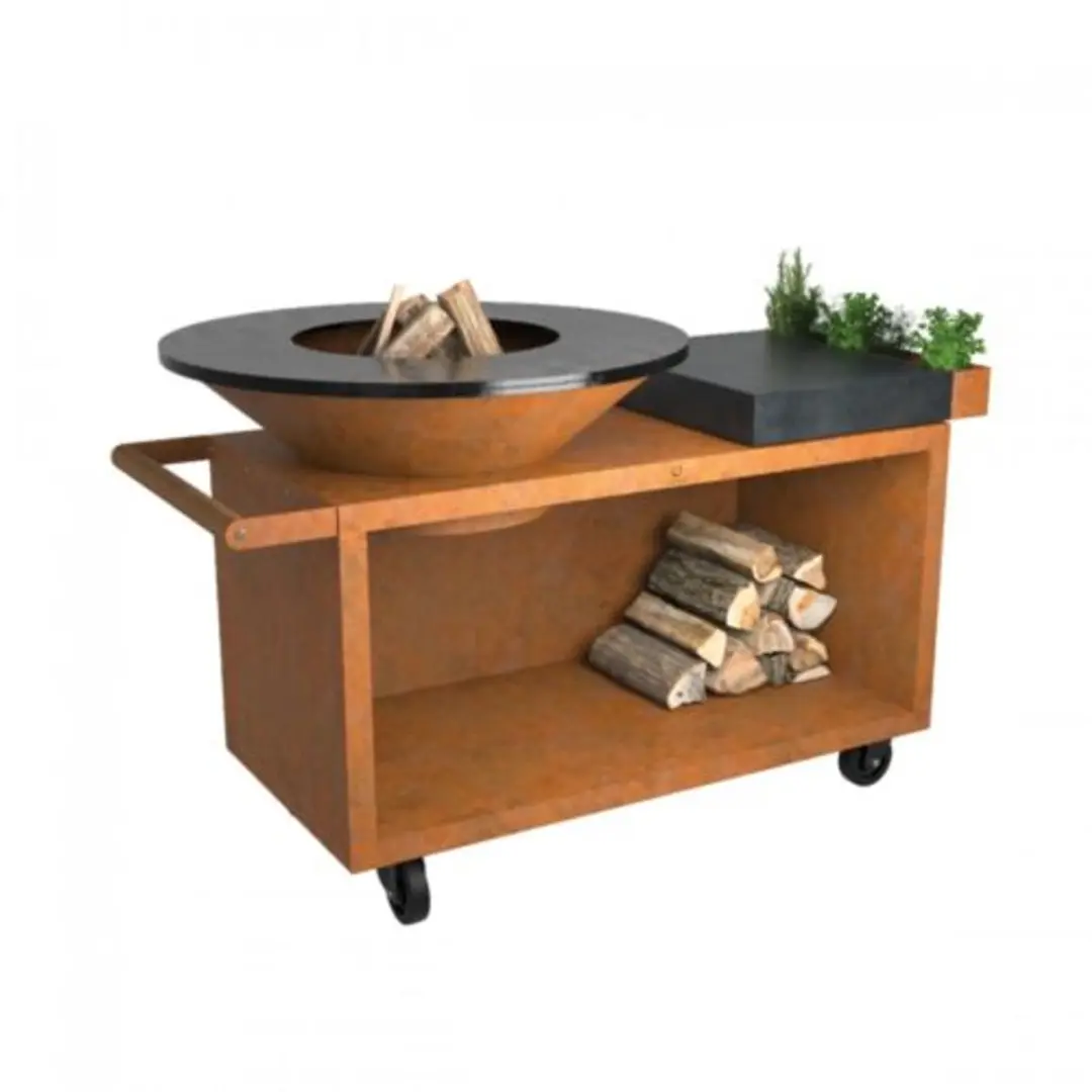Ofyr 100 Island Corten PRO Keramiek Blad - 100cm - Donker Grijs