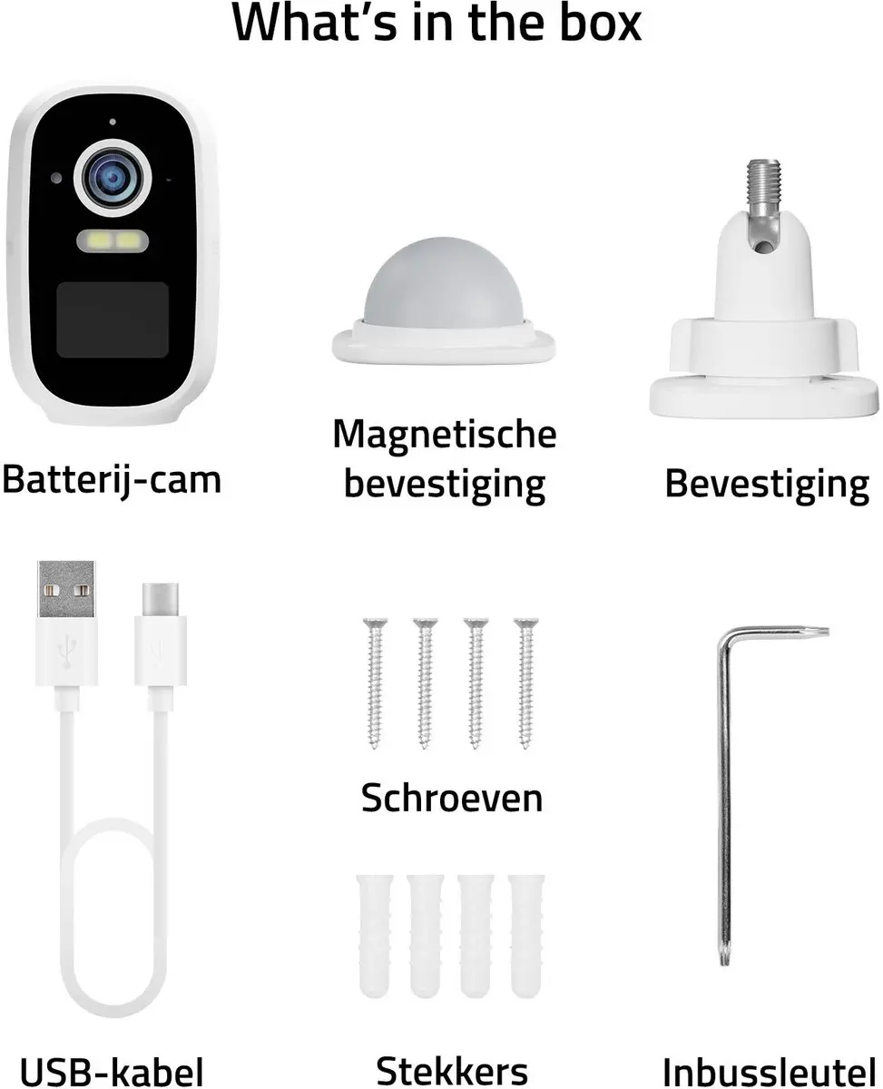 Hombli HBCB-0109 Beveiligingscamera 2K - Wit