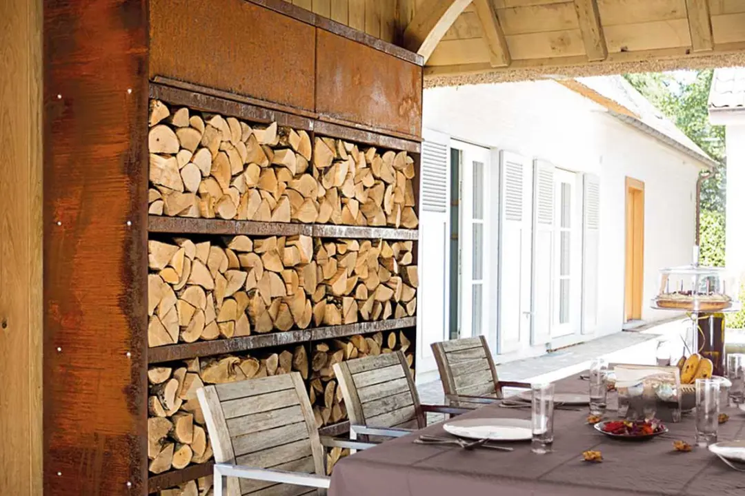 Ofyr Wood Storage 200 Staal - Bruin