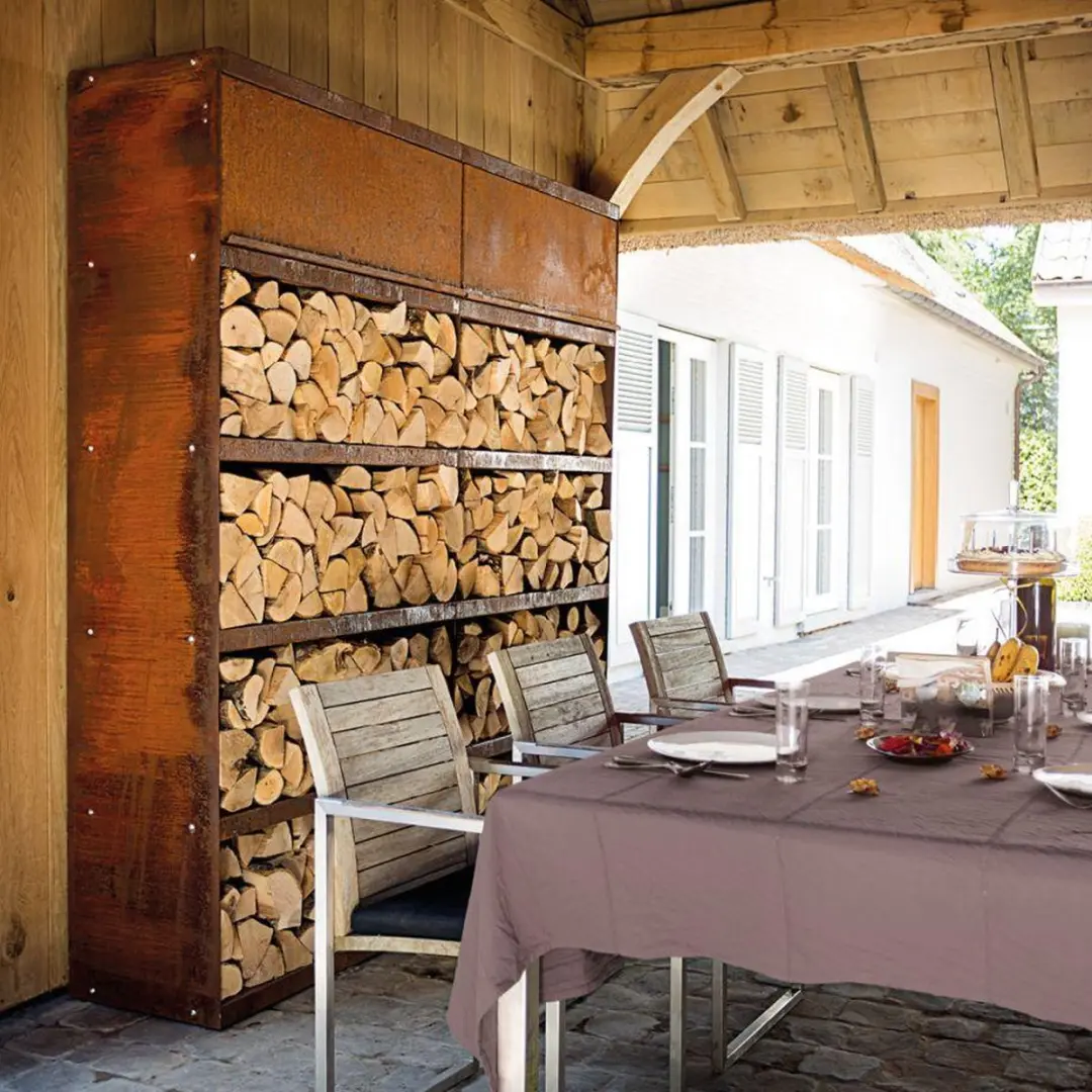 Ofyr Wood Storage 100 Staal - Bruin