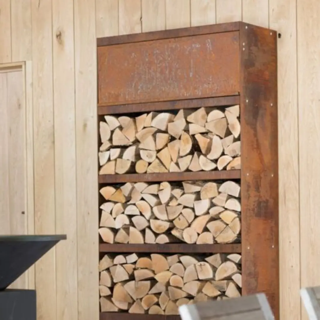 Ofyr Wood Storage 100 Staal - Bruin