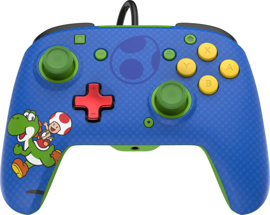 PDP Rematch Glow Gaming Controller Jack - Mario & Yoshi - Blauw/ Groen - 500-134-YOSHI