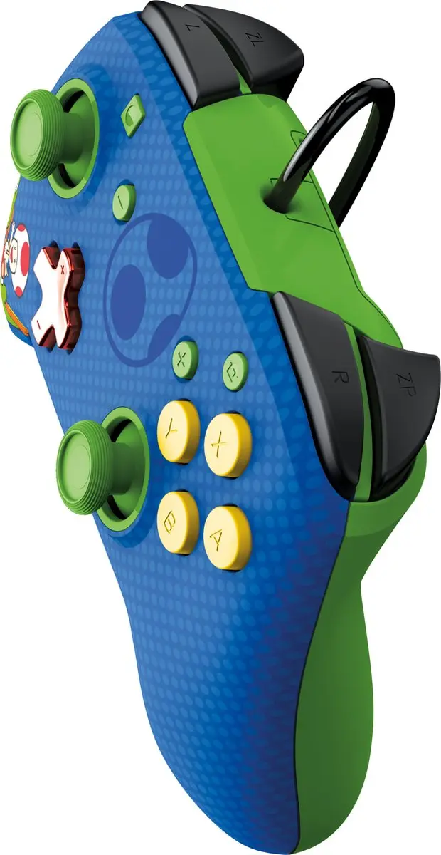 PDP Rematch Glow Gaming Controller Jack - Mario & Yoshi - Blauw/ Groen - 500-134-YOSHI - afbeelding 6 van 6