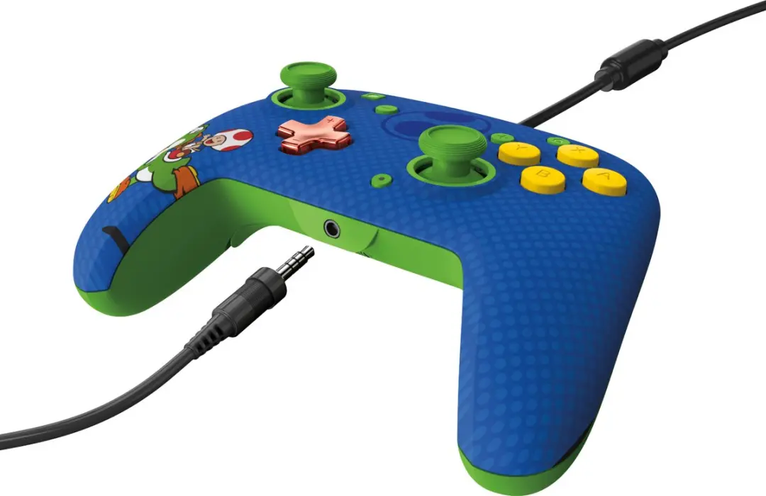 PDP Rematch Glow Gaming Controller Jack - Mario & Yoshi - Blauw/ Groen - 500-134-YOSHI